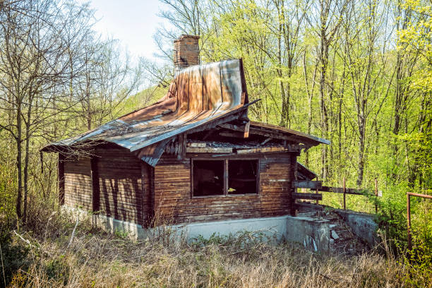 Abandoned summer resort for children, Sklene Teplice, Slovak republic. Urban exploration.