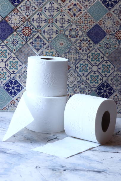 istock White toilet paper,tissue 1221838828