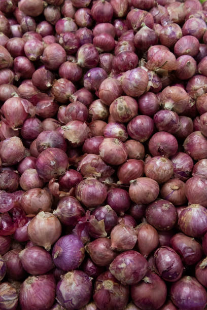 istock Red onion displayed in the market 1221841117