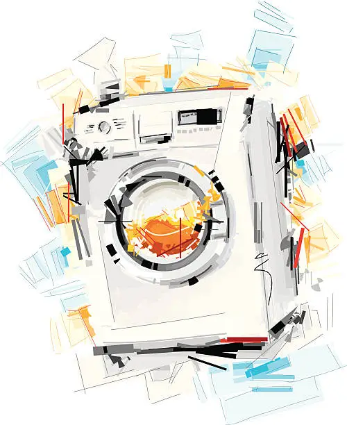 Vector illustration of washing sketch