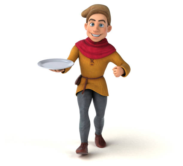 istock 3D Illustration of a medieval historical character 1221844145
