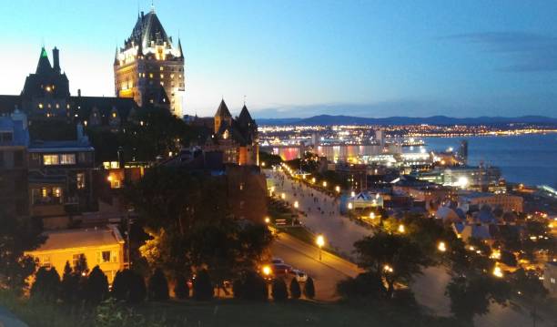 istock Quebec at sunset city lights 1221844229