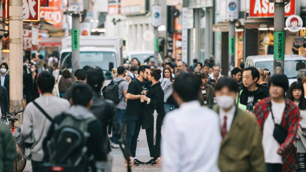 istock Couple Kissing in Tokyo 1221845723
