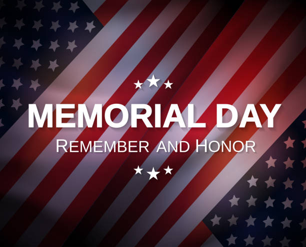 Memorial Day poster. Remember and honor. Vector illustration. EPS10