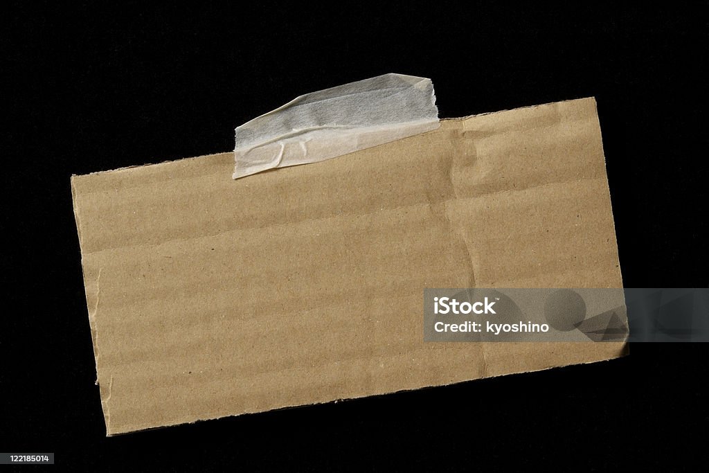 ブランクテープに段ボール古い黒色のフェルト掲示板 - からっぽのロイヤリティフリーストックフォト