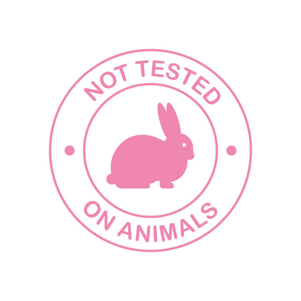Not tested on animals. Cruelty free Pink banner. Vegan emblem. Packaging design. Natural product. Vector stock illustration. Not tested on animals. Cruelty free Pink banner. Vegan emblem. Packaging design. Natural product. Vector stock illustration mean dog stock illustrations