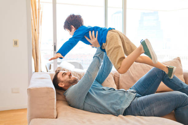 istock Father and son enjoying time together during lockdown 1221852915