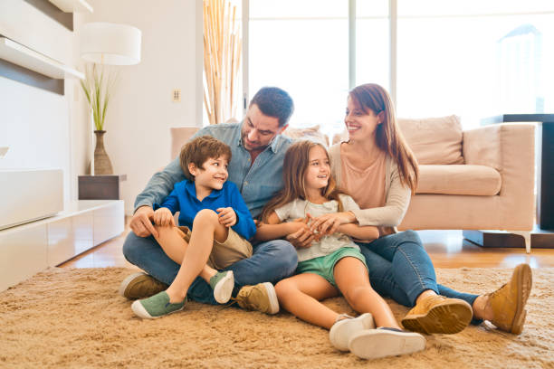 istock Happy family enjoying time together during lockdown 1221854572