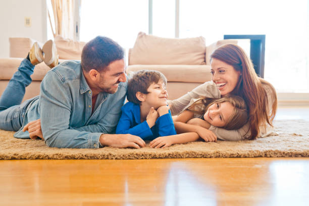 istock Happy family enjoying time together during lockdown 1221854963