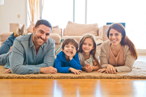 istock Happy family enjoying time together during lockdown 1221855107