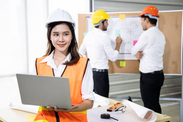 istock Confidence of young engineers to work professionally. 1221858321