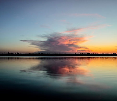 A Spring Equinox Sunset on Whiterock Lake in Dallas in Dallas, TX, United States