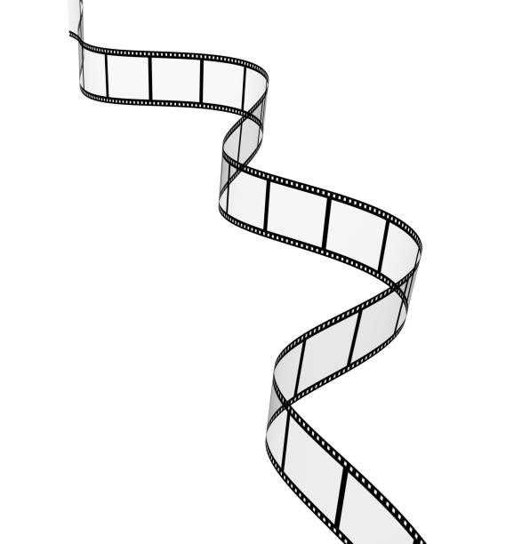 istock Retro filmstrip with empty transparent frames 1221861940