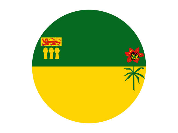 illustrations, cliparts, dessins animés et icônes de drapeau de la saskatchewan - saskatchewan flag canada banner