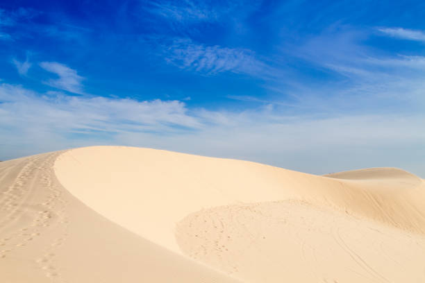 Desert crest in the desert against blue sky