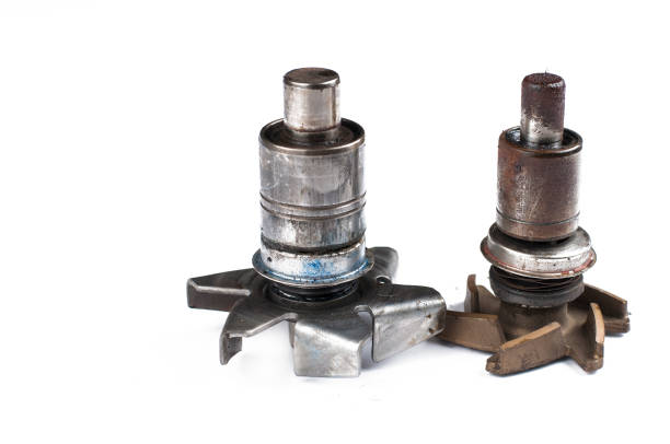 istock Old car parts isolated on white background.Copy space. 1221871666