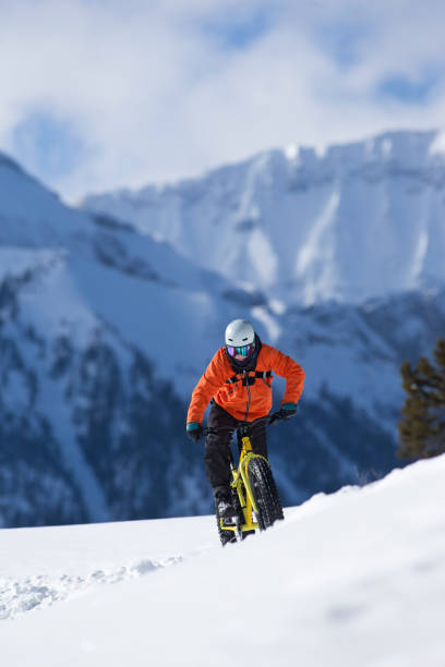 winter fat bike snow ride - 2360 fotografías e imágenes de stock