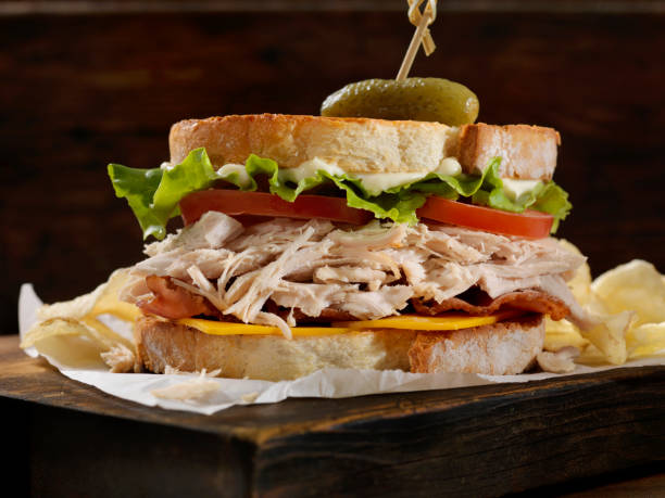 Turkey and Cheddar Cheese BLT with Potato Chips