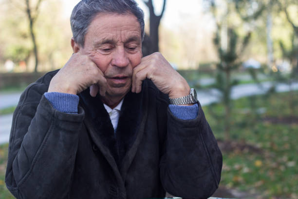 istock Portrait of senior man looking thoughtful 1221873206