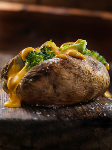 Cheese and Broccoli Stuffed Potatoes