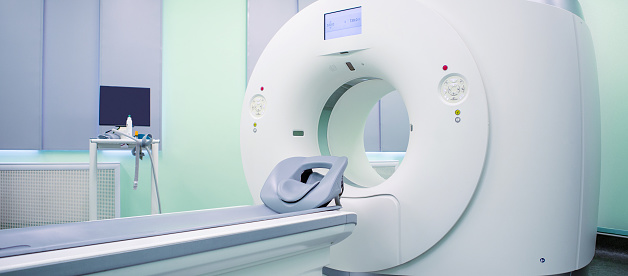 Complete CAT Scan System in a Hospital Environment. Magnetic resonance imaging scan.