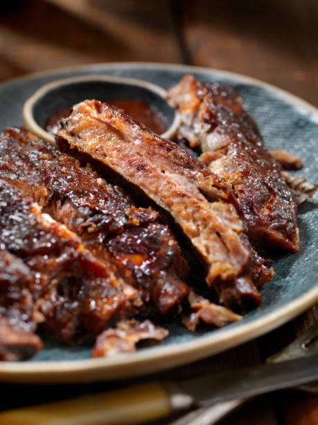 istock Slow Roasted St. Louis Style Baby Back Pork Ribs 1221874605