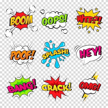 Vector Set Of Comic Sound Effects Stock Illustration - Download Image Now - Sound  Effect, Comic Book, Cartoon - iStock