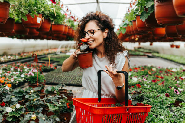 istock Woman at greenhouse 1221878690