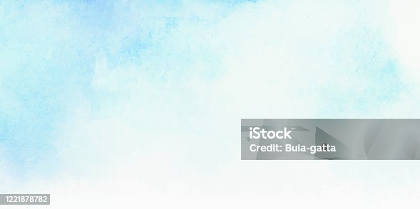 istock Sky and clouds, abstract watercolor background 1221878782