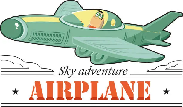 Vector illustration of Airplane