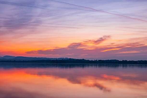 istock Sunset on Lake Varese in Lombardy 1221881037