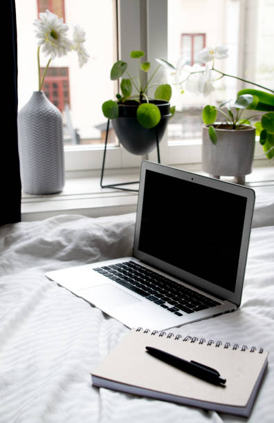 istock Home office in the bedroom 1221881489