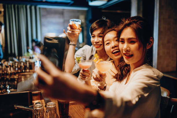 istock Japanese girls going out and drinking alcohol after lockdown 1221881572