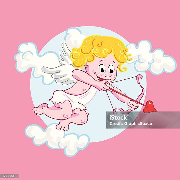 Sweet Маленький Cupid — стоковая векторная графика и другие изображения на тему Ангел - Ангел, Валентинка, Векторная графика