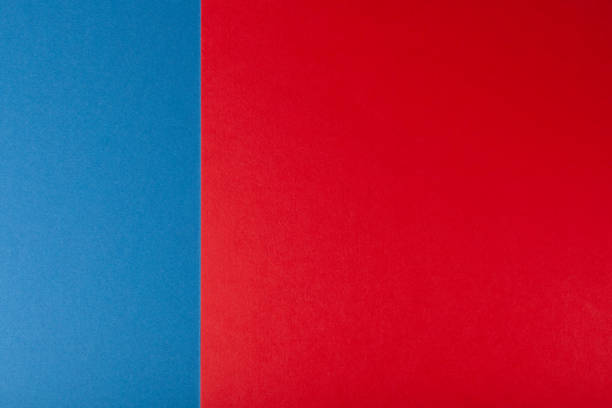 istock Red and blue color paper background, texture, copy space. 1221888811
