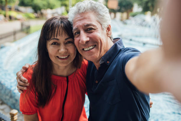 istock Selfie of mature middle eastern couple 1221890055