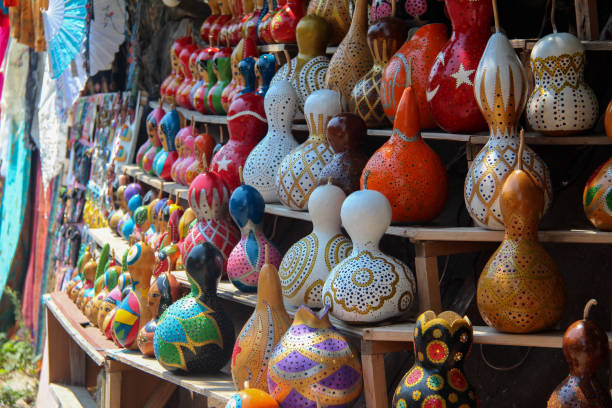 istock Decorative handmade calabash in the Turkish market 1221892567