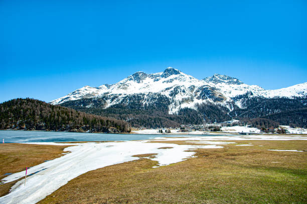 istock Silvaplana lake in Engadine in Switzerland. 1221894220
