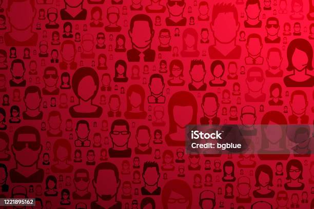 Abstract People Pattern Background Abstract Red Background People Pattern Stock Illustration - Download ...
