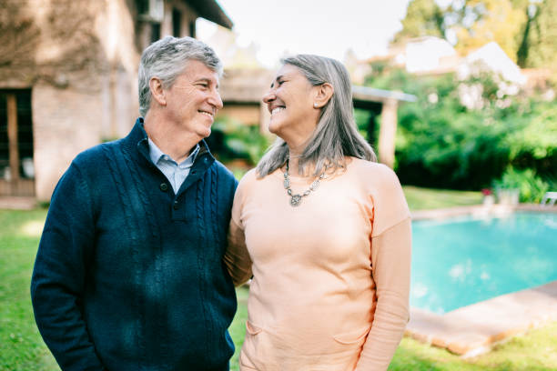 istock Senior couple celebrating life 1221898268