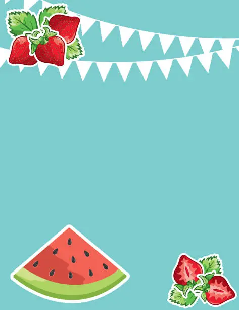 Vector illustration of Watermelon Summer Party Background