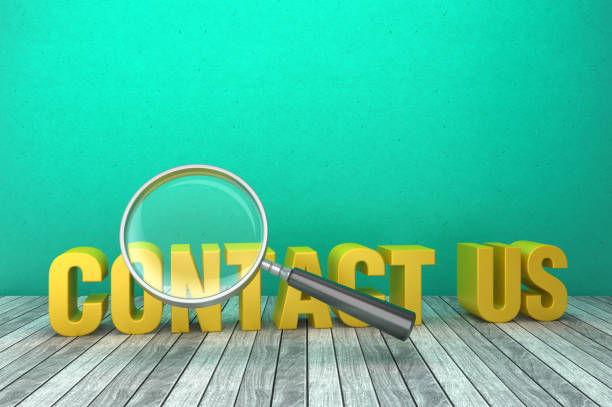 istock 3D Word CONTACT US with Magnifying Glass - 3D Rendering 1221902452