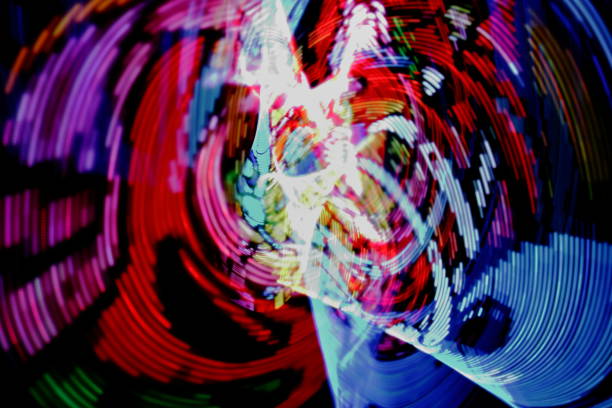 istock Light painting bright abstract background. Futuristic texture. 1221902494