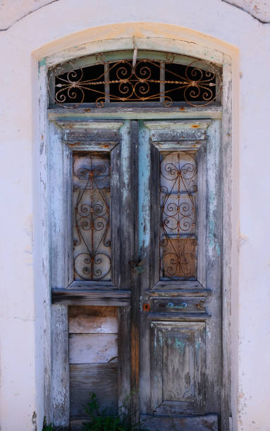 istock Various colorful front doors and windows around the Greek Islands. 1221902515