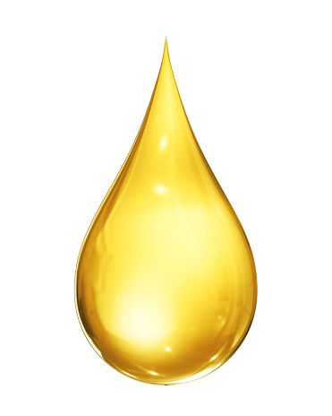 Oil drop isolated on the white background. 3D Render