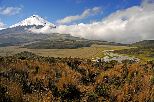 Cotopaxi is an active stratovolcano in the Andes Mountains, located in the Latacunga canton of Cotopaxi Province, about 50 km (31 mi) south of Quito, and 33 km (21 mi) northeast of the city of Latacunga, Ecuador, in South America. It is the second highest summit in Ecuador, reaching a height of 5,897 m (19,347 ft). It is one of the world's highest volcanoes.