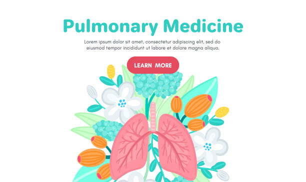 istock Vector healthy lungs on flowers. Background for label, advertisement of pulmonary medicine, landing or banner 1221907533
