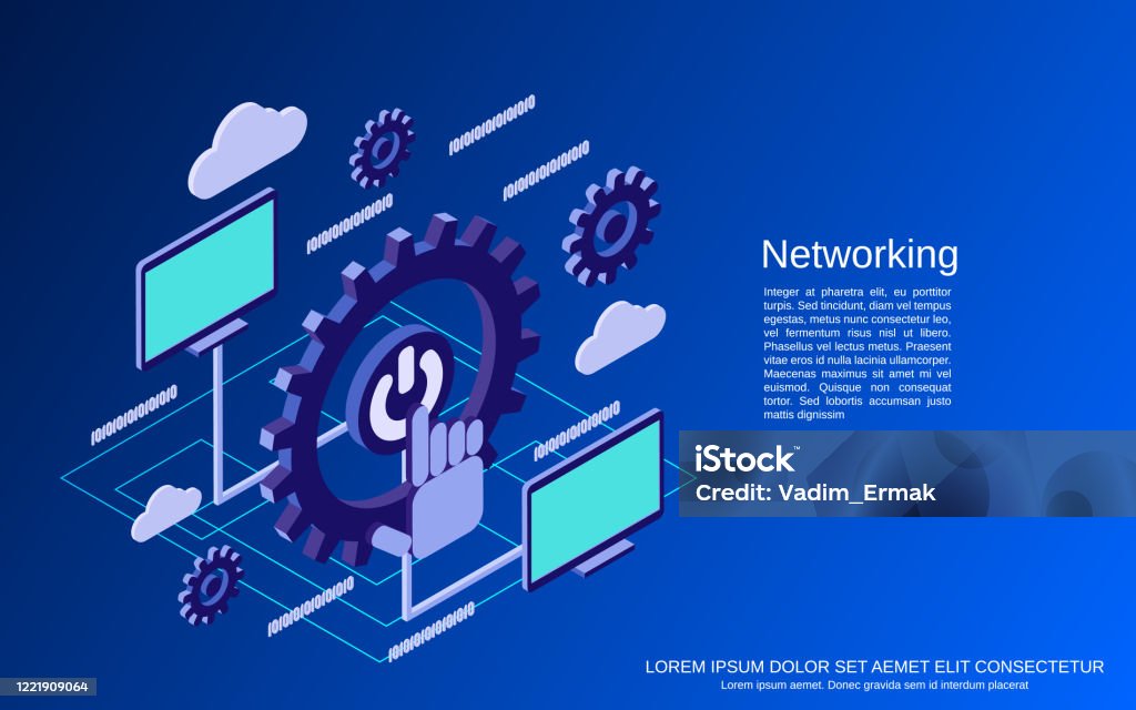 Networking Sofware Vector Networking Vector Concept Stock Illustration - Download Image Now ...