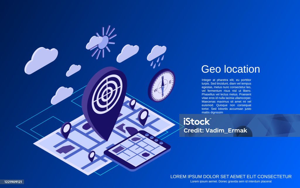 Geometry Location Vector Geo Location Vector Concept Stock Illustration - Download Image Now ...