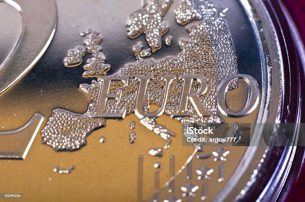 2 euro - Royalty-free Símbolo do Euro Foto de stock